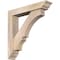 Ekena Millwork Balboa Traditional Smooth Bracket w/ Offset Brace, Douglas Fir, 5 1/2"W x 28"D x 28"H BKT0604X28X28BOA01SDF - alternate 1